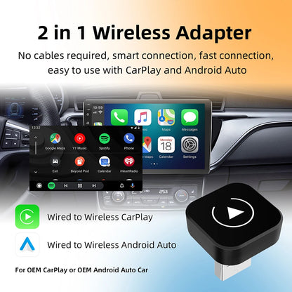 2-in-1 Wireless CarPlay Adapter