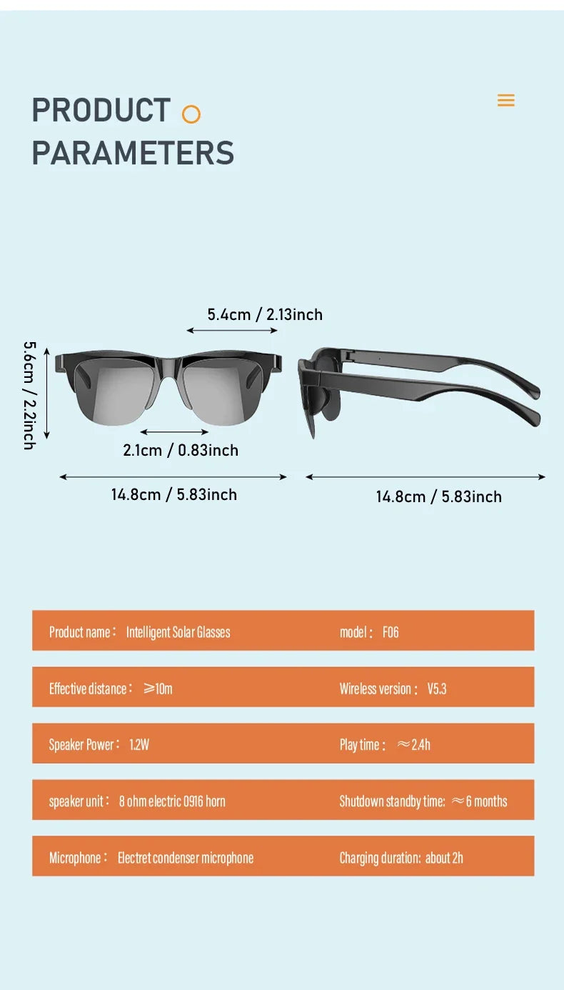 Smart Bluetooth Sports Sunglasses