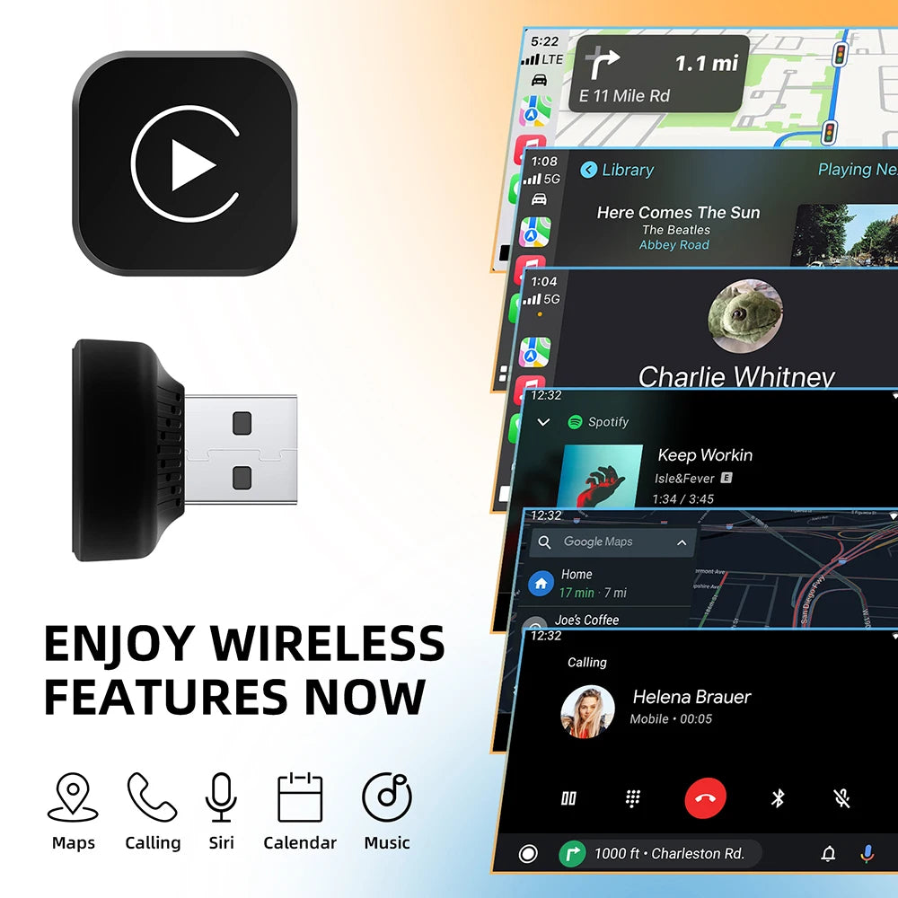 2-in-1 Wireless CarPlay Adapter