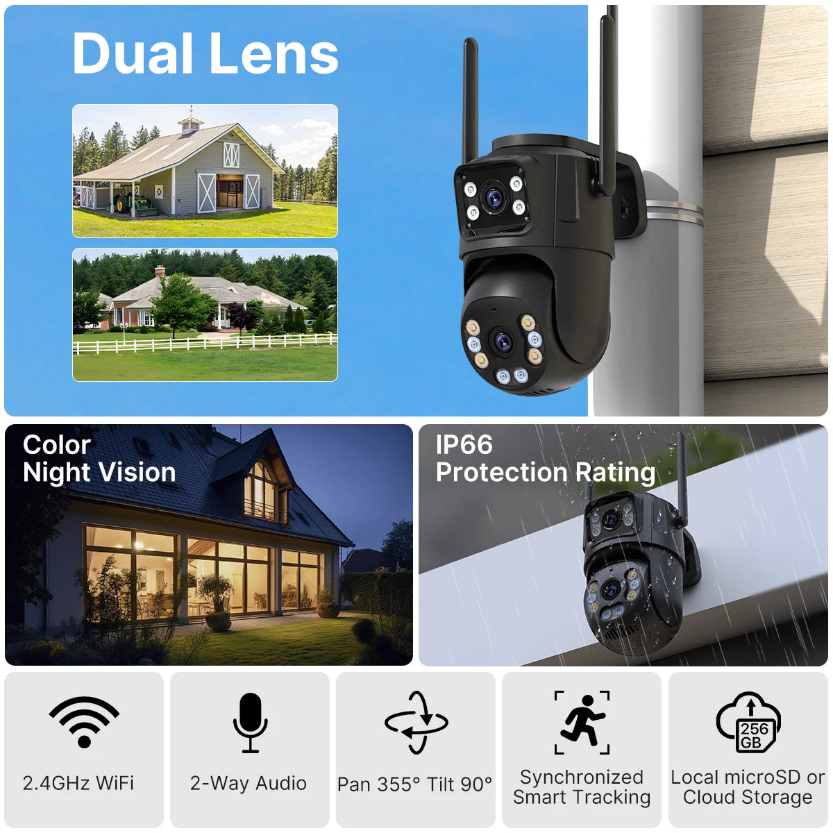 Advanced 4K AI Outdoor Security Camera