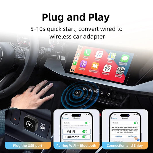 2-in-1 Wireless CarPlay Adapter