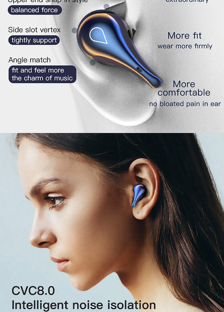 Apex Pro Wireless Earbuds with 3500mAh Mirror Power Bank Case