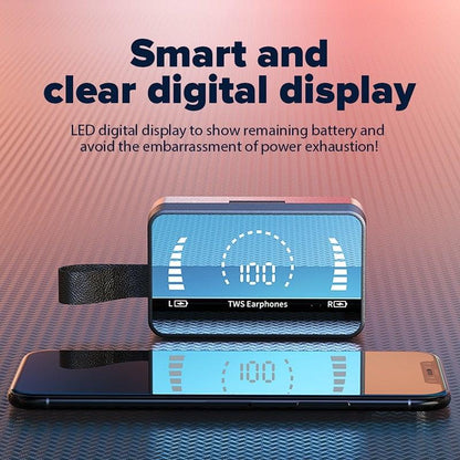 Apex Pro Wireless Earbuds with 3500mAh Mirror Power Bank Case