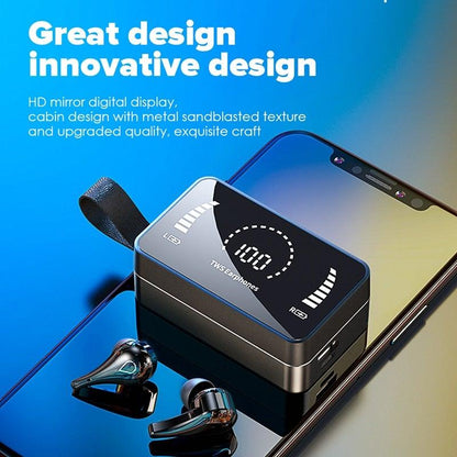 Apex Pro Wireless Earbuds with 3500mAh Mirror Power Bank Case