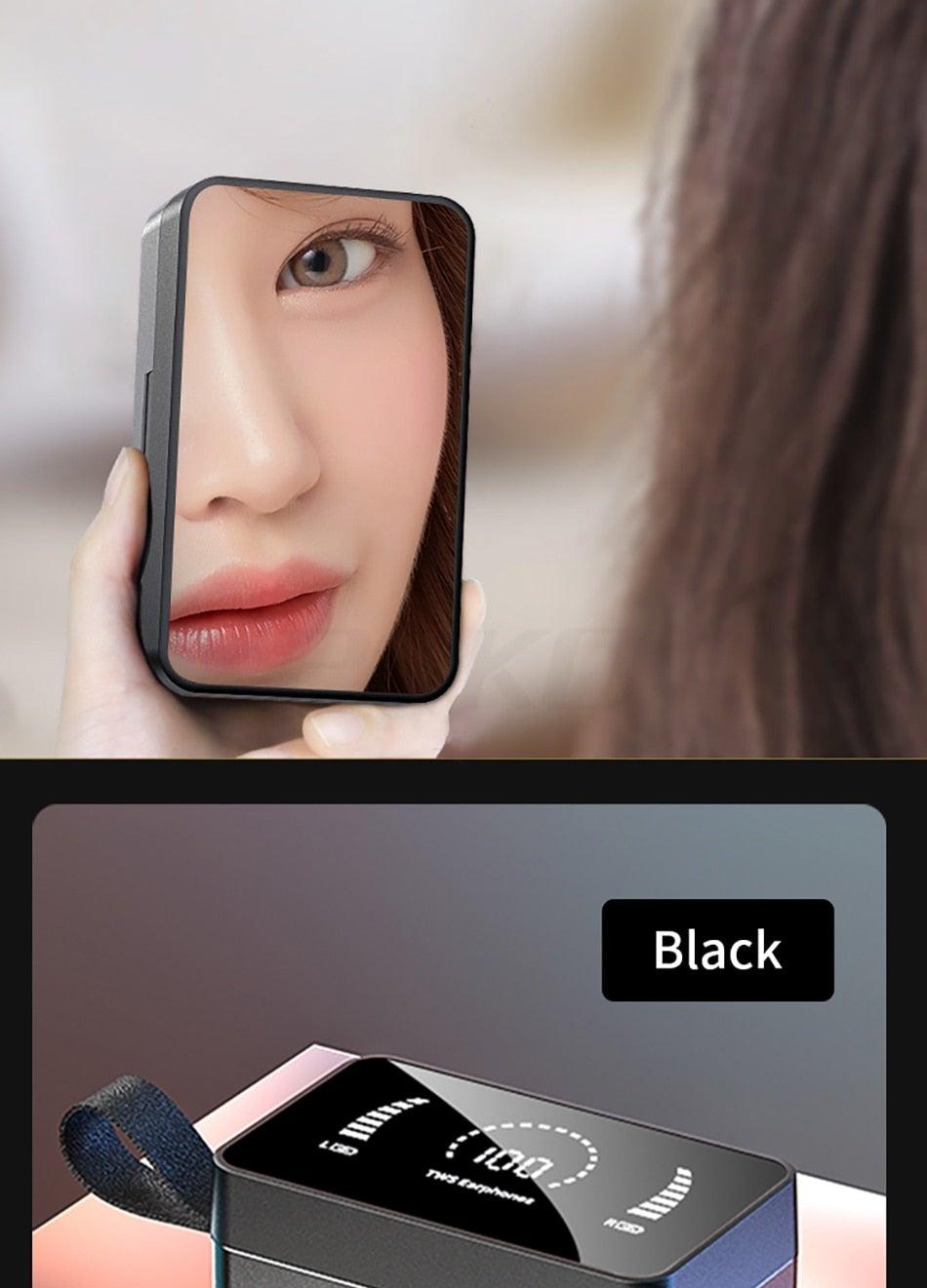 Apex Pro Wireless Earbuds with 3500mAh Mirror Power Bank Case