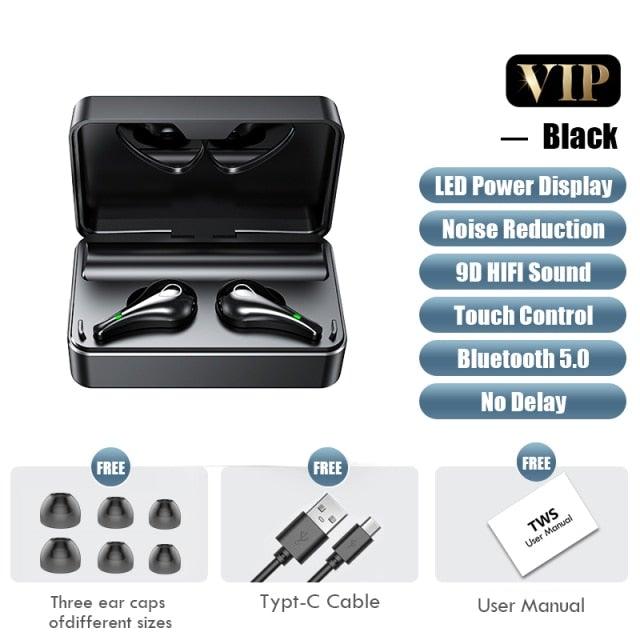 Apex Pro Wireless Earbuds with 3500mAh Mirror Power Bank Case