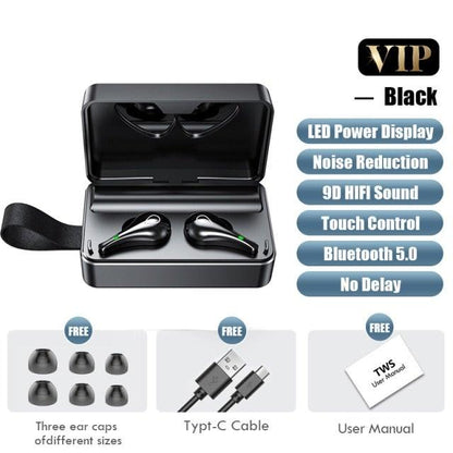 Apex Pro Wireless Earbuds with 3500mAh Mirror Power Bank Case