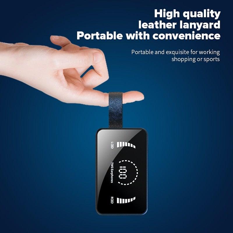 Apex Pro Wireless Earbuds with 3500mAh Mirror Power Bank Case