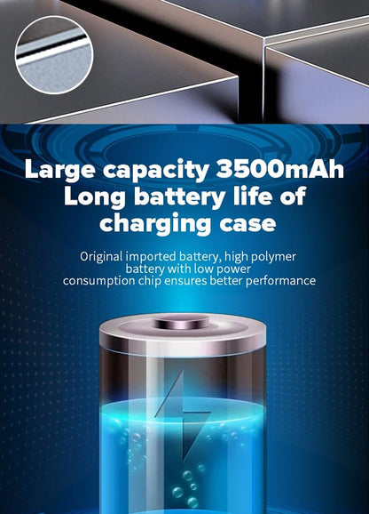 Apex Pro Wireless Earbuds with 3500mAh Mirror Power Bank Case