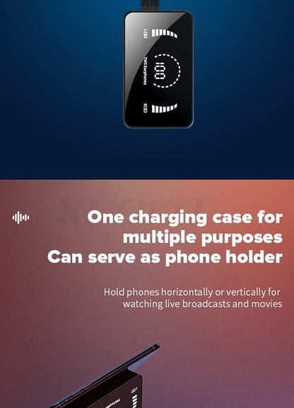 Apex Pro Wireless Earbuds with 3500mAh Mirror Power Bank Case