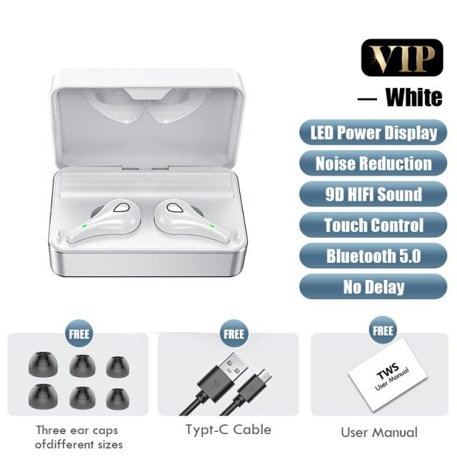 Apex Pro Wireless Earbuds with 3500mAh Mirror Power Bank Case