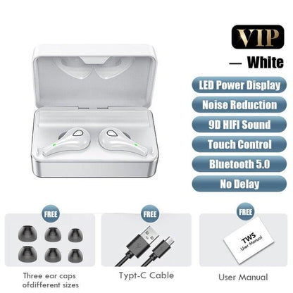 Apex Pro Wireless Earbuds with 3500mAh Mirror Power Bank Case